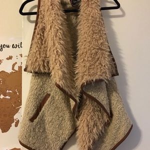 Faux fur and Sherpa vest